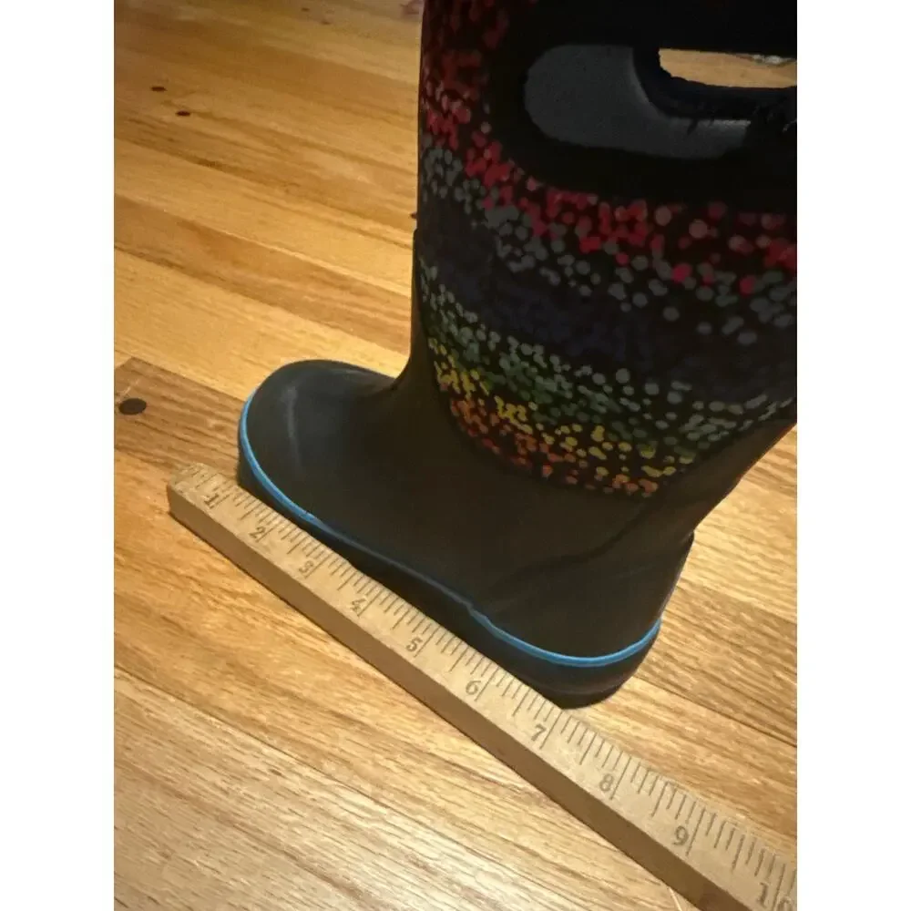 BOGS Classic II Rainbow Dots Kids 10 Waterproof Insulated Winter Snow Boots